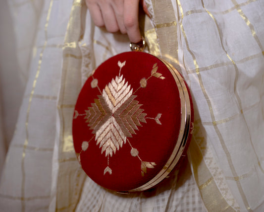Round clutch - Pehla purse